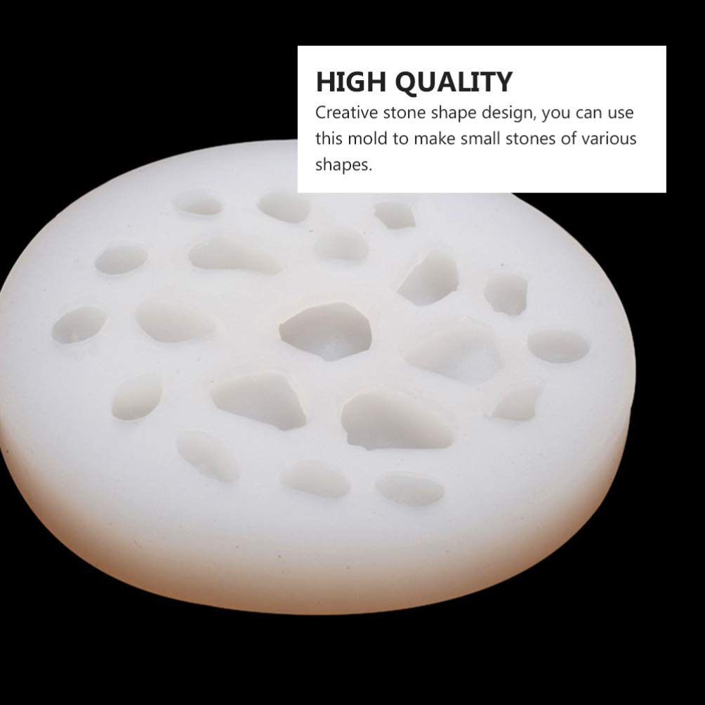 MILISTEN Silicone Stone Rock Mold River Pebble Molds 20 Cavity Stone Making Non Stick Mold DIY Art Craft Irregular Shaper Form Molds