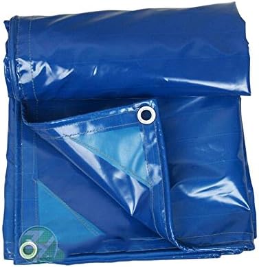 Pengbu MEIDUO Tarps Tarpaulin PVC Rain Cloth Waterproof Sun Protection Thick Wear Truck Shade Tarpaulin Canvas 4 colors (Color : Blue, Size : 4mx10m)