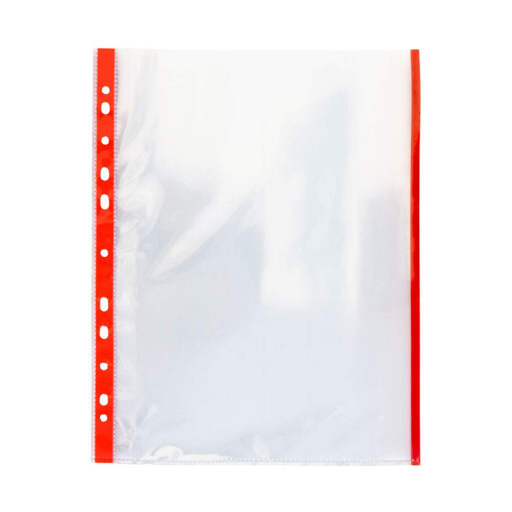 Grafoplas 5501151 – Polypropylene Sleeves with Colour Indicator A4 Red