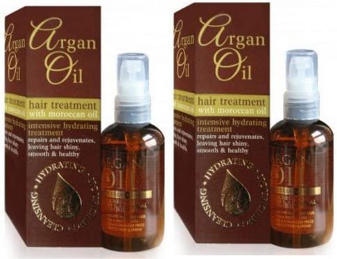 2x Argan Oil Hair Treatment 100ml With Moroccan Oil Vitamin E