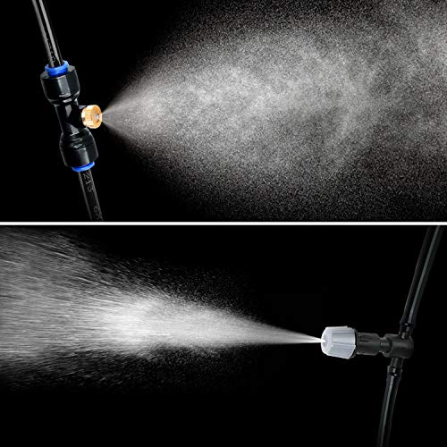 HOMENOTE Automatic Misting Cooling System 91.8FT (28M) Misting Line +Timer+ 26 Brass Mist