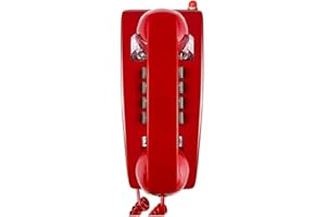 Gaicabi Classic Wall Phones for Landline with Mechanical Ringing, Single Line 2554 Wall Telephone with Voicemail Indicator Ea