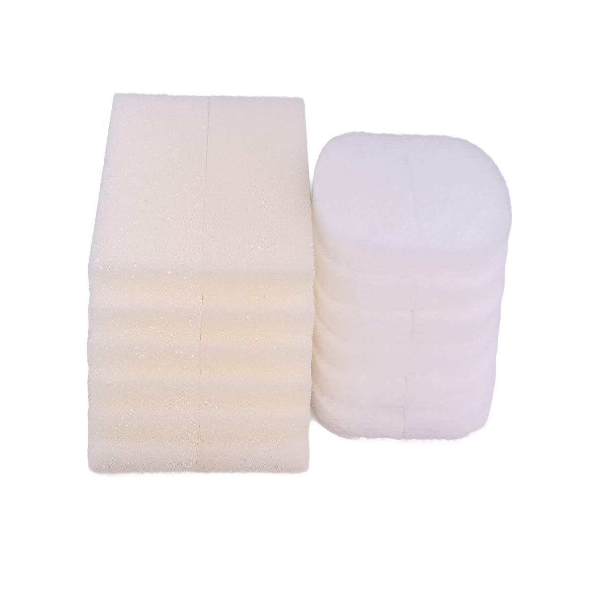 INGVIEE Compatible Filter Foam Polishing Pad for Fluval 204/205/206 (12x Polishing Pad and 12x Plain Foam)
