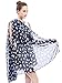 Lina & Lily Lovely Rabbit Bunny Print Women's Large Scarf Lightweight (Blue and White)