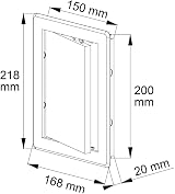 Awenta White Plastic Access Panel 6x8 In Concealed Hinge Removable Door view 5