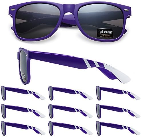 WHOLESALE RETRO BULK LOT TEAM SPIRIT RACING STRIPE PROMO SUNGLASSES - 10 PACK