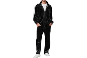 Ragelion Mens Tracksuit 2 Piece Velour Sweatsuit for Men Casual Full Zip Jogging Suit Jacket Pants Set