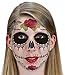 Black Lacey Web Sugar Skull Day of the Dead Temporary Face Tattoo