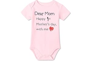 BesserBay Happy 1st Fathers Day with Me - Baby Bodysuit Fathers Day Baby Onesie 100% Cotton 0-12 Months