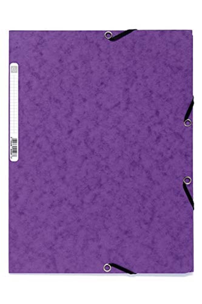 Exacompta - Ref 55508E - Europa Elasticated 3 Flap Folders (Pack of 25) - 24 x 32cm, Suitable for A4 Documents, 400gsm Genuine Premium Pressboard - Dark Purple