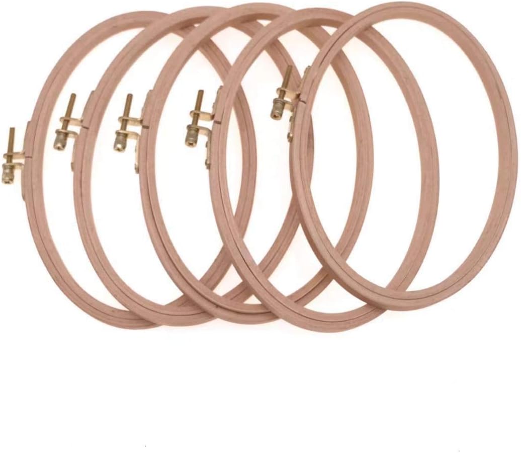 WRMHOM 8.5 "x 5.2" Oval Wooden Embroidery Hoop 21x 13cm Quilting Hoop Hand Stitching Hoop - Cross Stitch Hoop - Framing Hoop - Stitchery Hoop - Craft Supply Hoop (5)