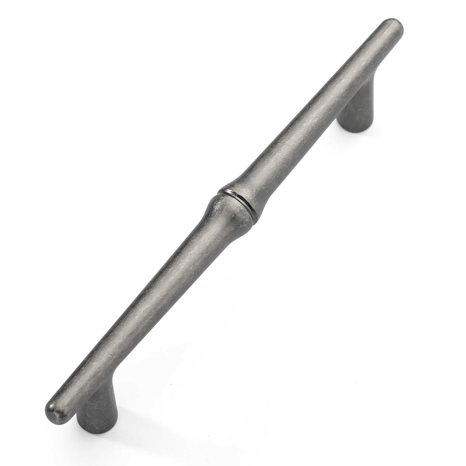 FURNIWARE Pack of 10 Vintage Drawer Pulls, 128mm (5 Inch) Hole Center Antique Nickel Cabinet Pulls Kitchen Door Handles Hardware for Cupboards