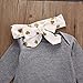 AMA(TM) 3PCS Newborn Baby Boys Girls Romper+ Pants +Headband Outfits Clothes (18M, Grey)