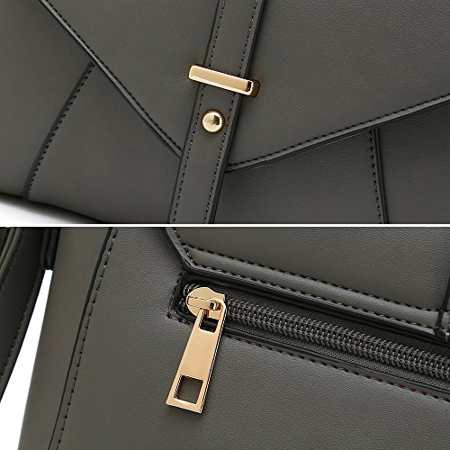Ladies Designer Purses Cross Body Handbags Trendy Bags for Women Shoulder Bags (Grey) - Thumbnail 4