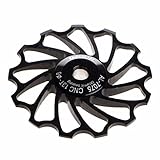 SANNYSIS 13T MTB Ceramic Bearing Jockey Wheel Pulley Road Bike Bicycle Rear Derailleur (Black)