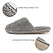 HomeTop Women’s Cozy Plush Fleece Slip On Memory Foam House Slippers (Large/9-10 B(M) US, Gray)