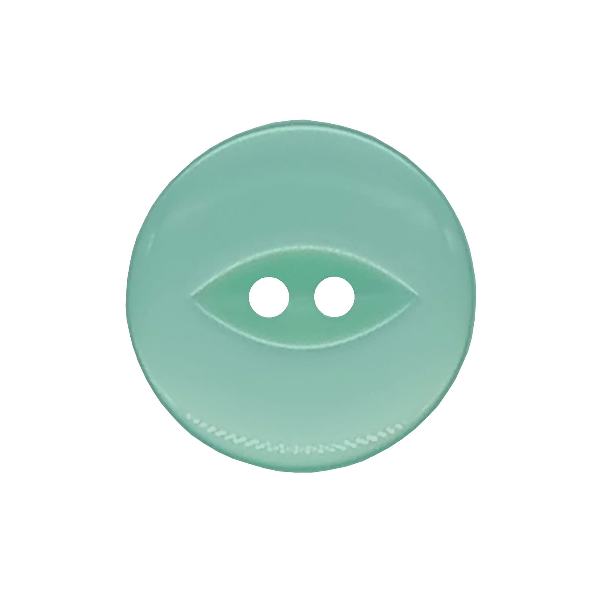 The Bead Shop 20 Pack Round Fish Eye Buttons, Baby Buttons, Sewing, Knitting & Crafts - Turquoise 14mm / 22 Lignes