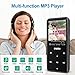 RUIZU D10 MP3 Player with Bluetooth 4.1, 8G Portable Lossless Sound Metal Music Player with Touch Button 2.4'' Screen, FM Radio Voice Recorder, Video Playback, Music Speaker, Support Up to 128 GB
