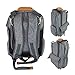 Laguna Tide Travel Diaper Bag Backpack w/Padded Infant Changing Mat | 12-Pocket Trendy Designer Tote w/Adjustable Shoulder Straps, Removable Stroller Straps | Waterproof Carryall (Gray)