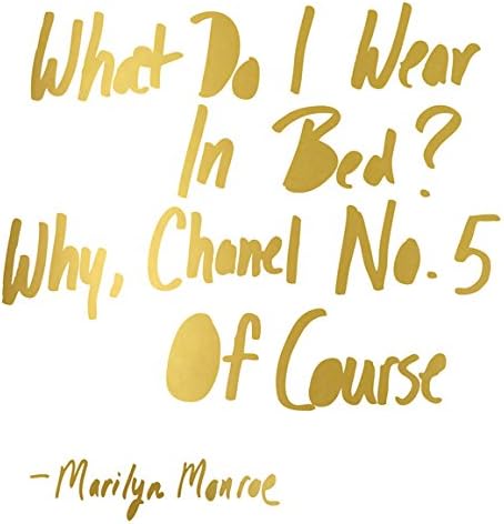 Mini CANVAS Marilyn Monroe Quote Wear to Bed 6x6 Gallery Wrap it can HANG or SIT! GOLD EDITION