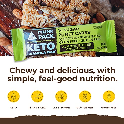 Granola Bar Honey Nut Munk Pack Low Carb Keto & Plant Based Snacks