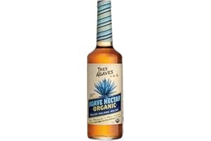 Tres Agaves Organic Agave Nectar for Cocktails – 100% Blue Agave, Low Calorie Sweetener – Vegan, Gluten-Free, Non-GMO – 750mL Bottle (1 Pack)