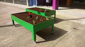 MESA DE CULTIVO Lacada verde. Medidas: Largo 150cm x Ancho 75cm x ...