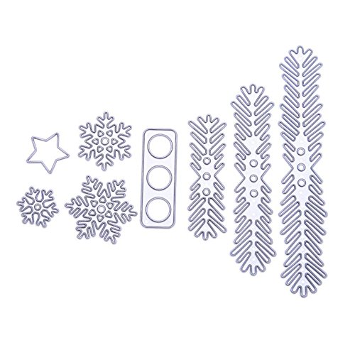 Dream_light Metal Cutting Dies, Embossing Dies Stencil Template Mould for DIY Scrapbooking Photo Album Paper Card Making Craft Wedding Party Decoration DIY Gift, Die-Cuts (Christmas Tree Parts)
