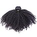 Mongolian Afro Kinky Curly Bundles Human Hair Bundles 18 18 18 Inch 4B 4C Afro Kinky Bulk Human Hair Virgin Hair Weave Bundles for Black Women Human Hair Weft Natural Black Color