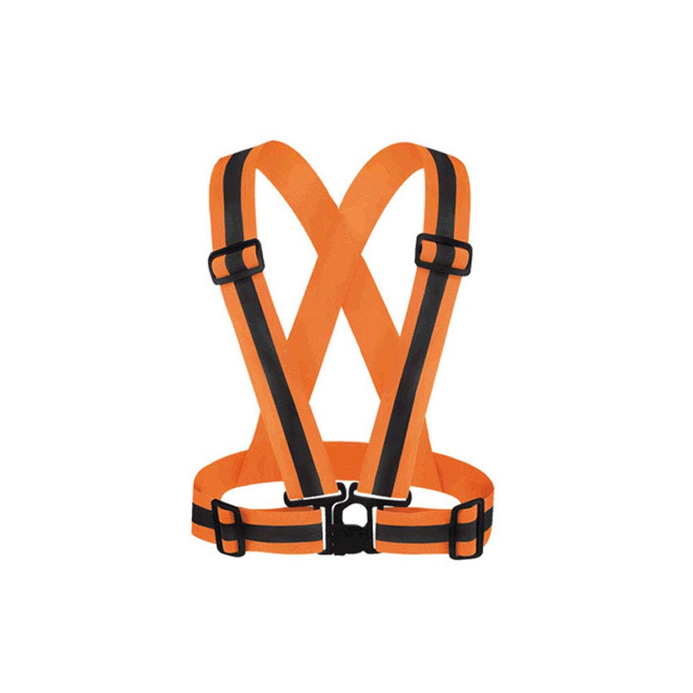 Mintice Orange Reflective Safety Security High Visibility Vest Gear Stripe Jacket Bright Sport Waistcoat Belt Body Running Wear Adjustable Warning