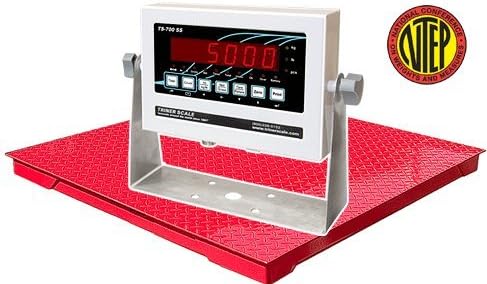 Triner Scale TSM5-57-A Floor Scale, 5,000 x 1 lb Capacity, 5' x 7' deck, TS-700 MS NTEP Indicator