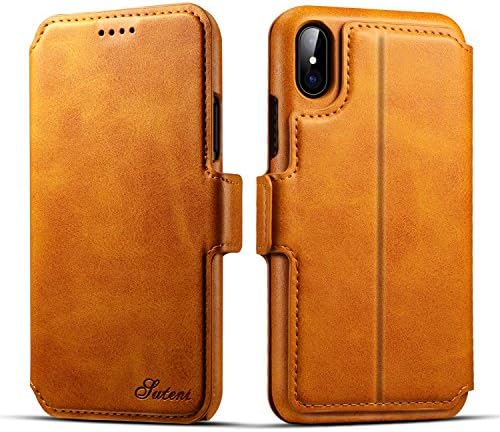 Wallet Phone Case Flip Protective Card Holder Cover Kickstand Folio Cover for iphoneX case yellows