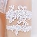 Slocyclub Lovely Women Ivory Bridal Garter with Pearl Lace Garter Set