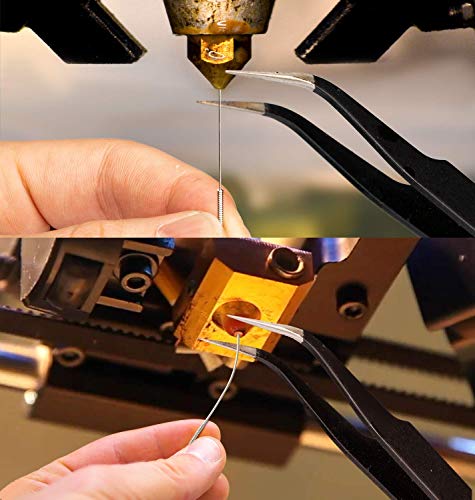 MUSCCCM 15 Pcs 3D Printer Nozzle Cleaning Kit - Premium 3D Print Tweezers Removal Tool Kit Spatula Palette Knife for Cleaning Printers - Thumbnail 4