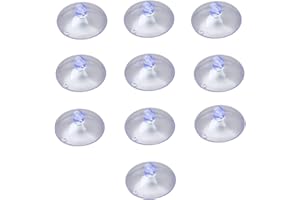 10-Pack Suction Cups for Glass Table Tops, dophee Rubber Clear Anti-Collision Sucker Pads Without Hooks for Home Organization