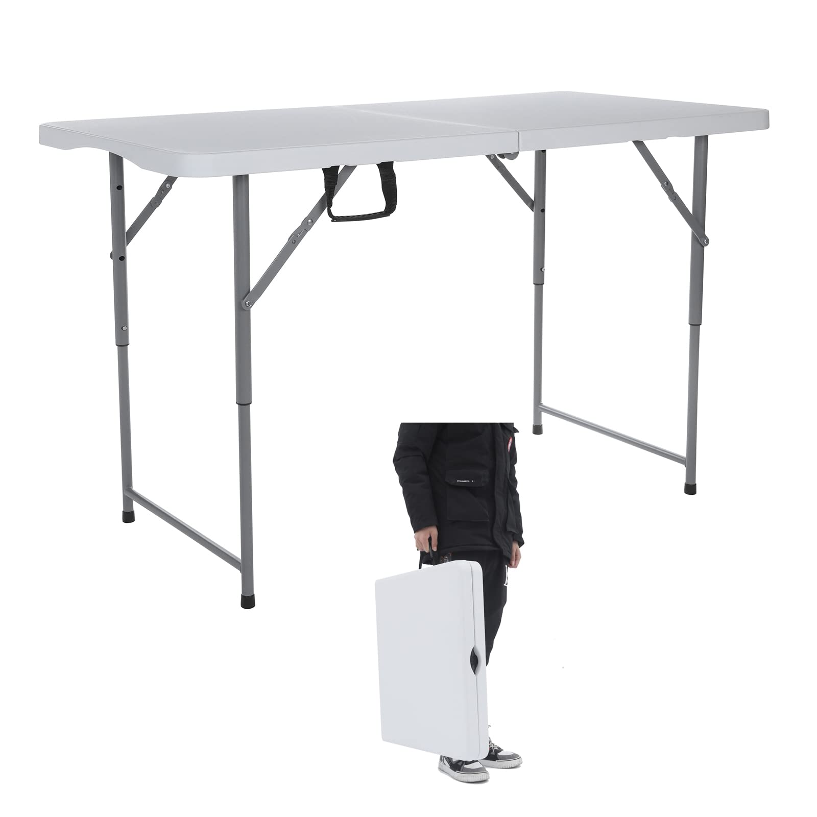 Mua 122CZ Folding Table 4-Foot Portable Plastic Folding Semi Practical ...