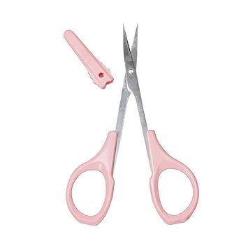 Amazon Com 1pcs Pink Curved Stainless Steel Eyebrow Grooming