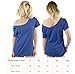 Awkwardstyles American Flag Distressed Off Shoulder Tops T-Shirt + Bookmark L Black