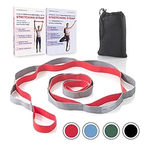 Image of sport2people Yoga Strap for Stretching and Rehabilitation- Rehab Stretch Band with 12 Loops to Improve Your Flexibility - Physical Therapy Equipment