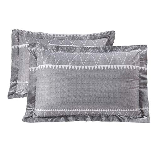 Shatex Kids Twin Bedding Sets 2 Piece All Season Bedding Twin Comforter – Striped Ultra Soft 100% Microfiber Polyester – Grey Twin Comforter Set with 1 Pillow Sham