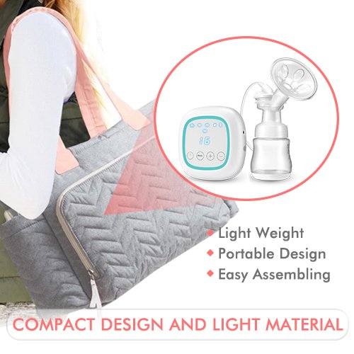 Double Breast Pump – Electric Breast Pump with 4 Modes and 16 Adjustable Suction Levels, USB Charging Quiet Breast Pump Kit with Two Hygienic Milk Bottles, Hands Free, Pump Anytime Anywhere - Thumbnail 7