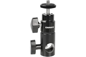 CAMVATE Light Stand Mount Articulated 1/4''-20 Mini Ball Head for Monitor/LED Light - 1952