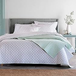 MARTHA STEWART Naomi Quiet Grey King Quilt Set - 3