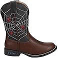 ROPER Kids Boys Spider Web Light Up Round Toe Casual Boots Mid Calf - Brown