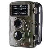 AUCEE Hunting Camera, 12MP 1080P Full HD Trail Camera Infrared Wildlife Camera with Night Vision up to 65FT, 2.4 inch LCD Screen and IP56 Waterproof Game Cam for Wildlife Monitoring
