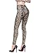 RIKKI Women's Elastic Large Leopard Print Gradual Change Leggings (Medium, 167-1 Coffee)