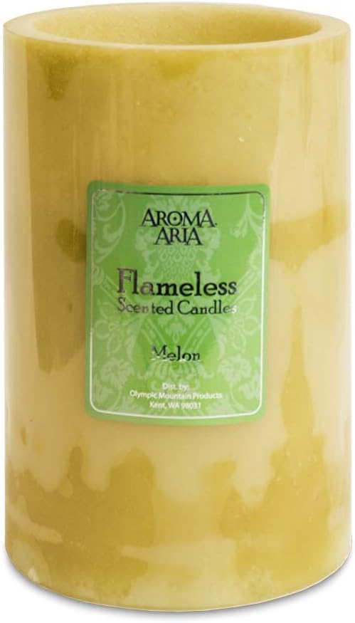 Aroma Aria Flameless 6" Candle, Melon