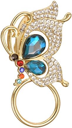 Colorful Rhinestone Butterfly Eyeglass Holder Crystal Sunglasses Holder Magnetic Brooch
