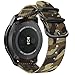 Fintie Bands Compatible with Samsung Galaxy Watch 3 45mm / Galaxy Watch 46mm / Gear S3 Classic/Frontier, Soft Woven Nylon Band 22mm Quick Release Adjustable Replacement Sport Strap, Camo Green