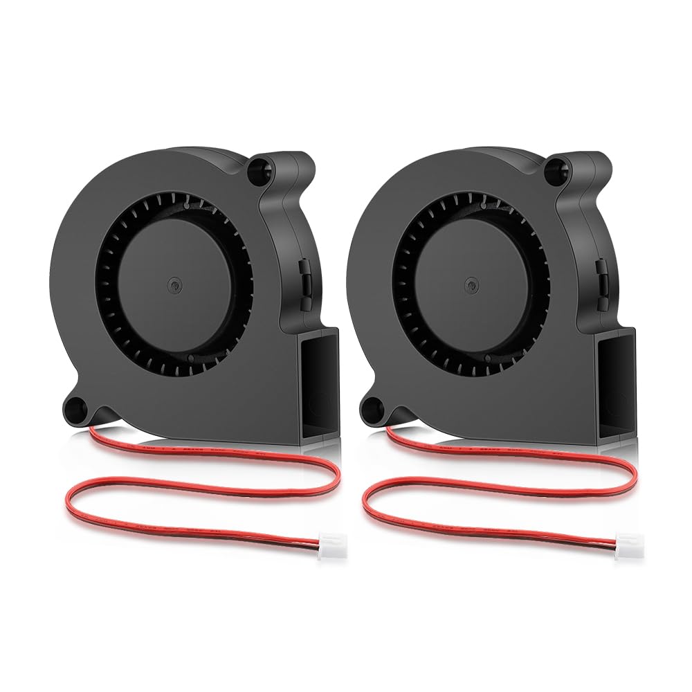GDSTIME 5015 Blower Fan 24V 50mm Turbo Blower Cooling Fan 50 x 15mm 2-Pin 3D Printer Brushless Case Fans for Mini Heatsink Aromatherapy Machine Humidifier(Pack of 2)